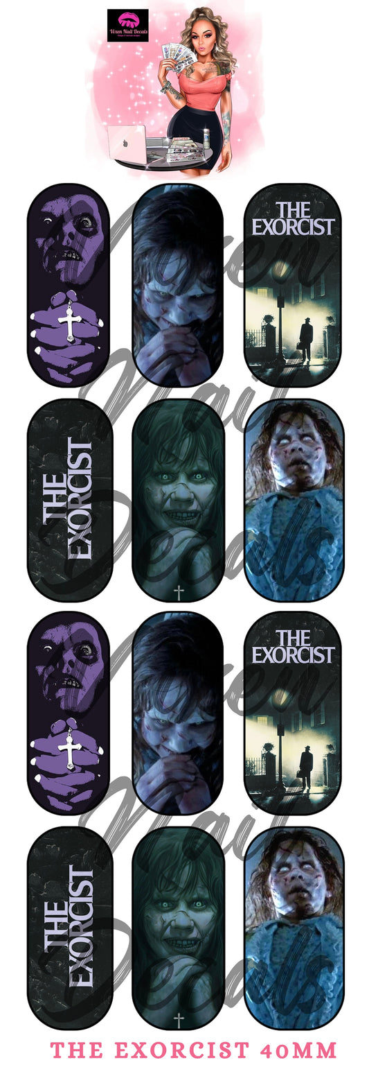 The Exorcist - Scary Movie Waterslide Nail Decals - Nail Wraps - Nail Designs - Nail Art
