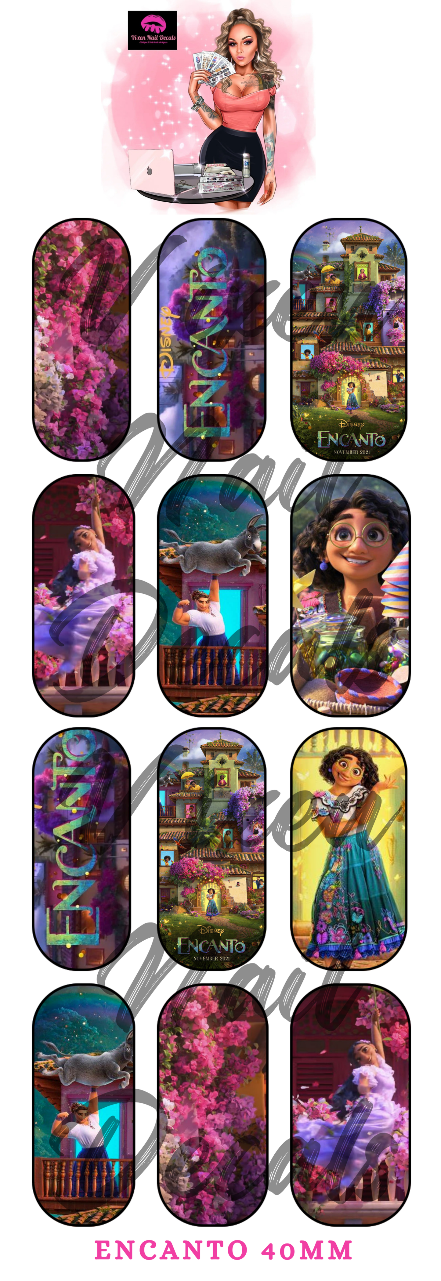Magical Maribel Waterslide Nail Decals - Nail Wraps - Nail Designs - Nail Art