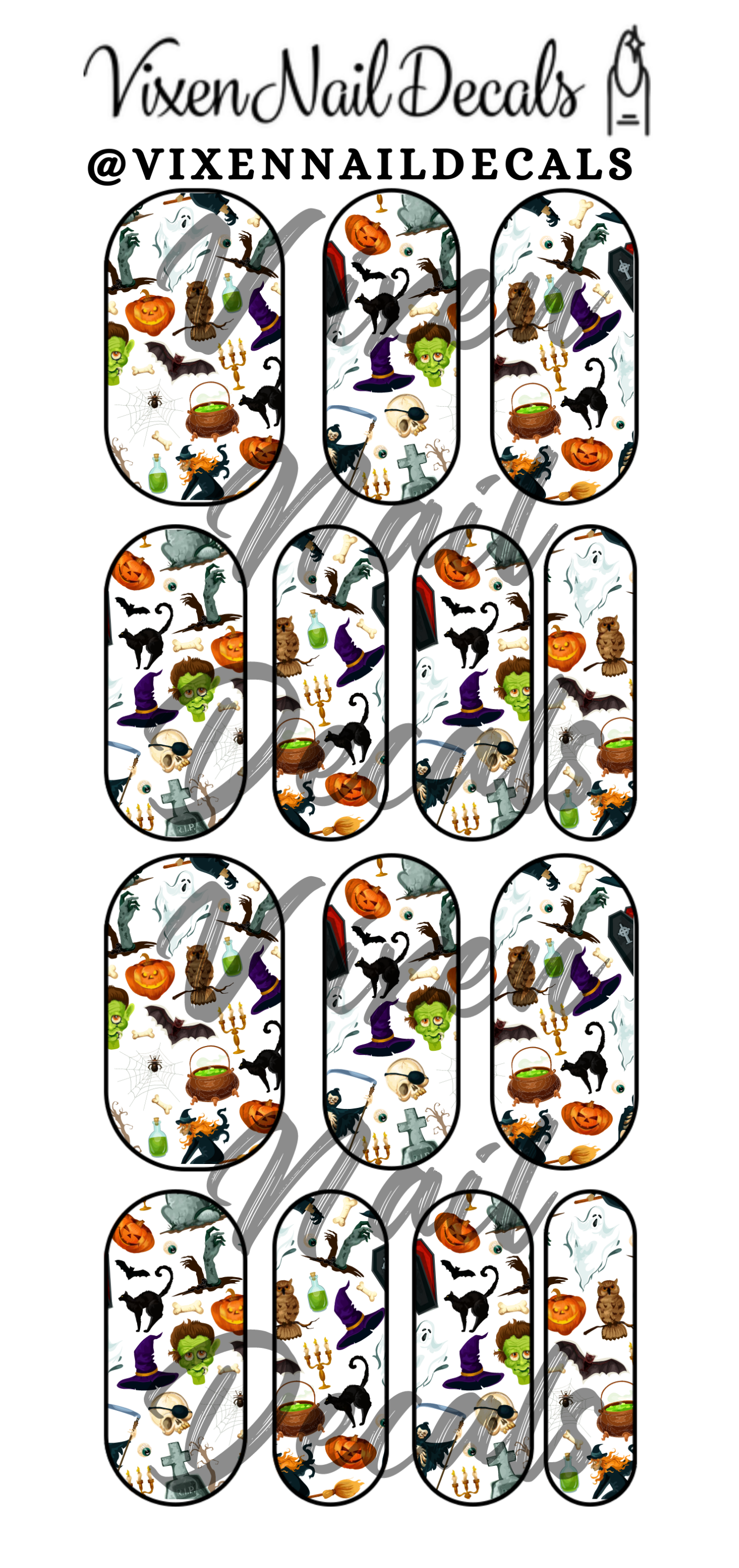 Halloween Tings Waterslide Nail Decals - Nail Wraps - Nail Designs - Nail Art