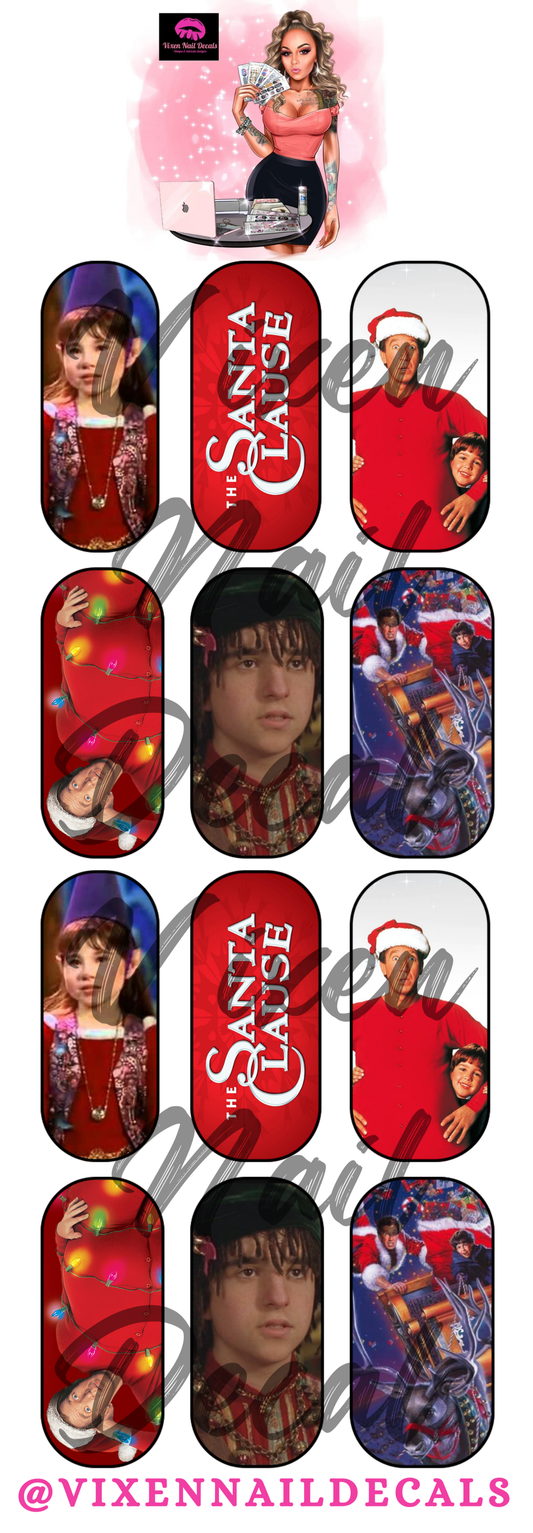 The Santa Clause - Christmas Movie Waterslide Nail Decals - Nail Wraps - Nail Designs - Nail Art
