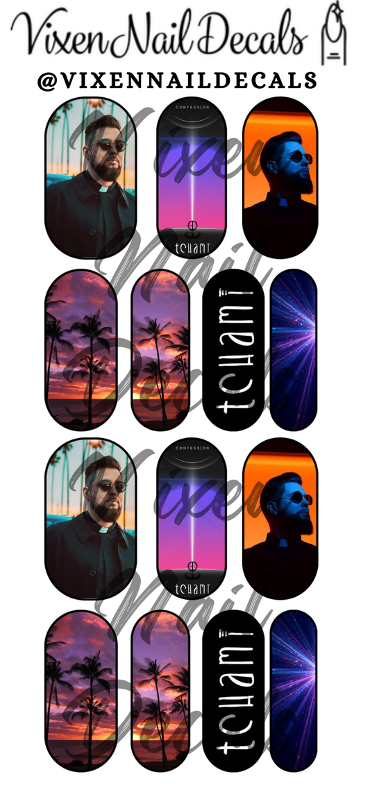 Tchami - EDM DJ Waterslide Nail Decals - Nail Wraps - Nail Designs - Nail Art