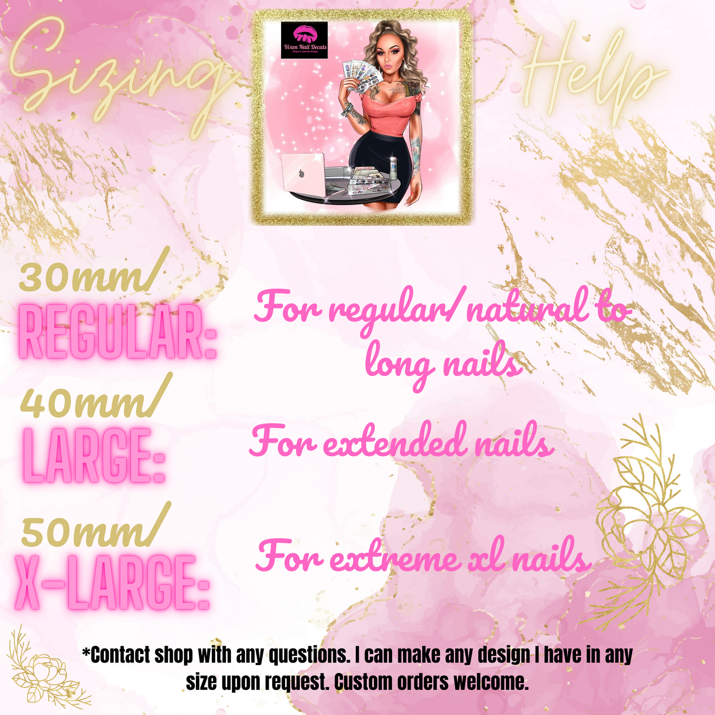 Bunny - Pink Designer Waterslide Nail Decals - Nail Wraps - Nail Designs - Nail Art