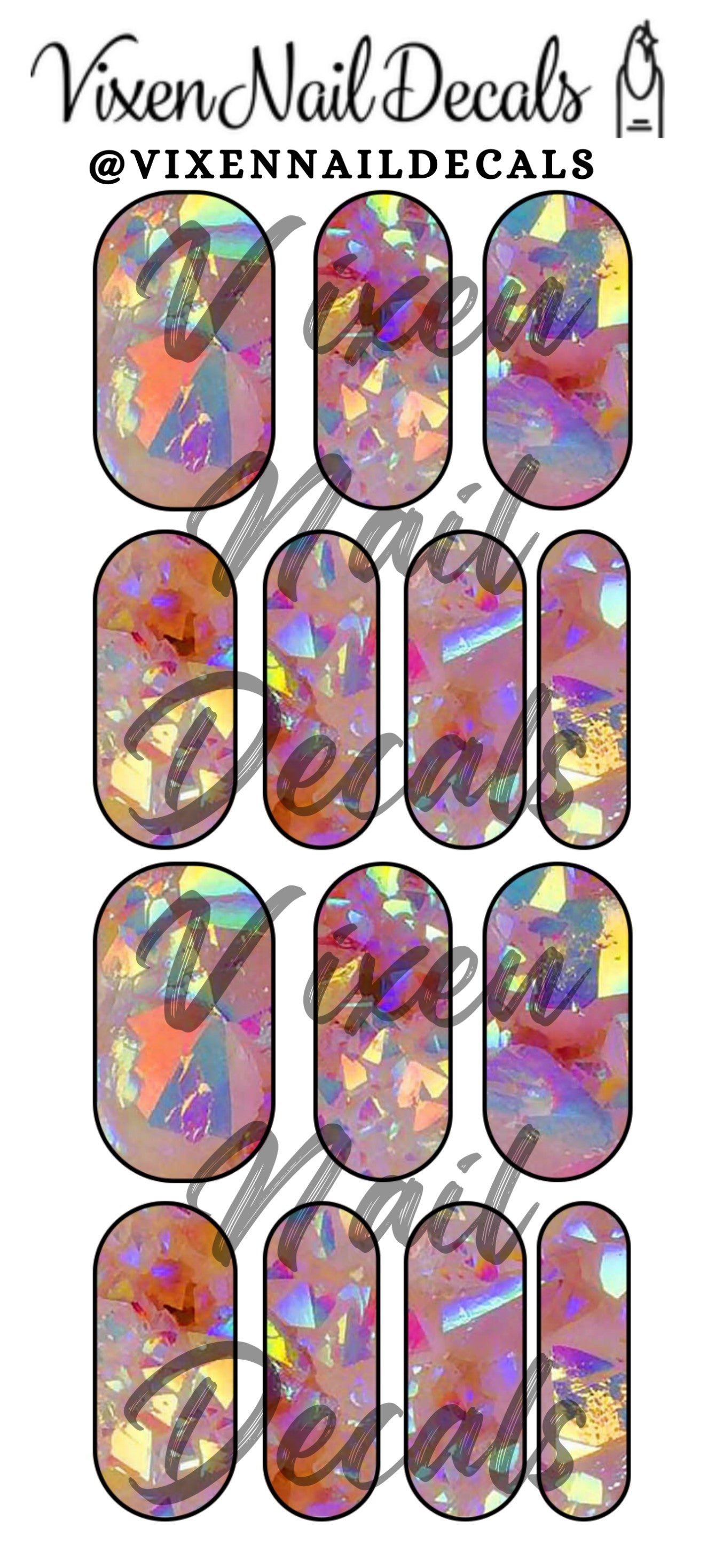 Angel Aura - Crystal Waterslide Nail Decals - Nail Wraps - Nail Designs - Nail Art