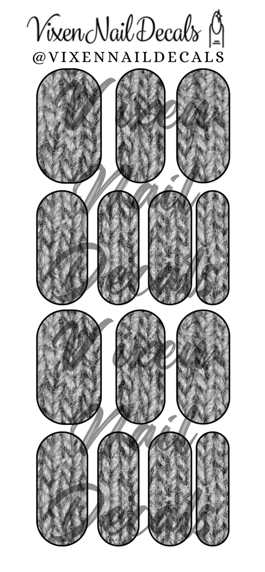 Sweater Weather Waterslide Nail Decals - Nail Wraps - Nail Designs - Nail Art