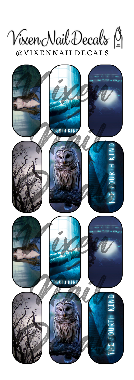 The Fourth Kind - Scary Movie Waterslide Nail Decals - Nail Wraps - Nail Designs - Nail Art