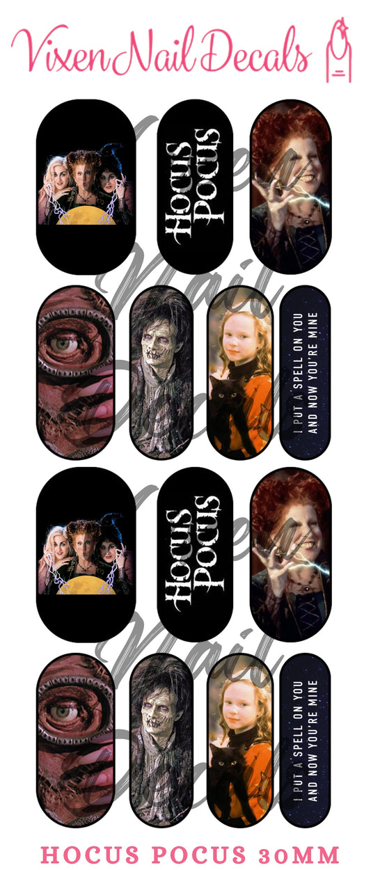 Hocus Pocus Waterslide Nail Decals - Nail Wraps - Nail Designs - Nail Art