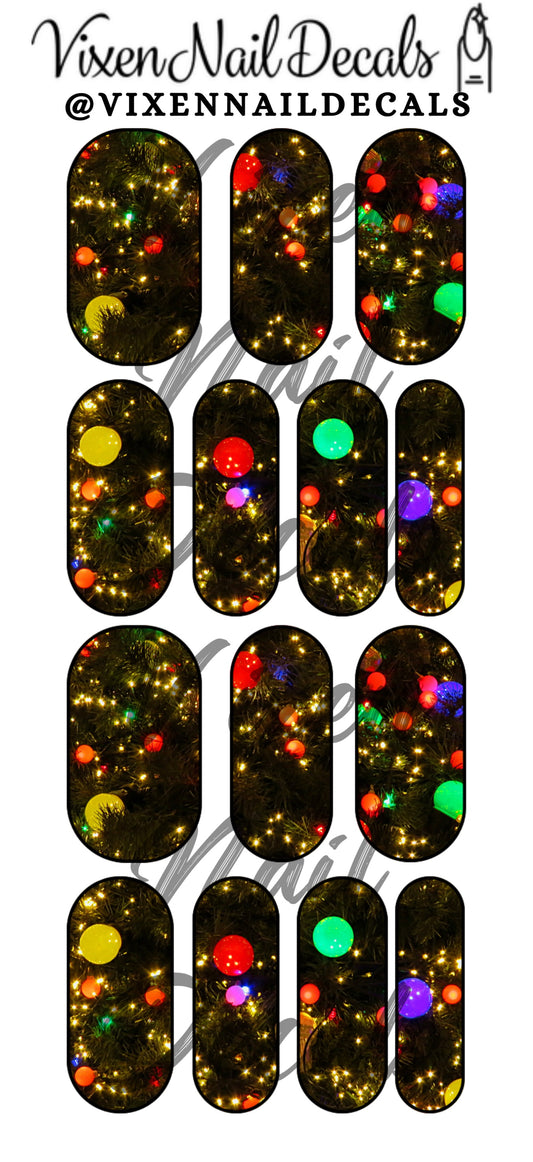 Oh Christmas Tree Waterslide Nail Decals - Nail Wraps - Nail Designs - Nail Art