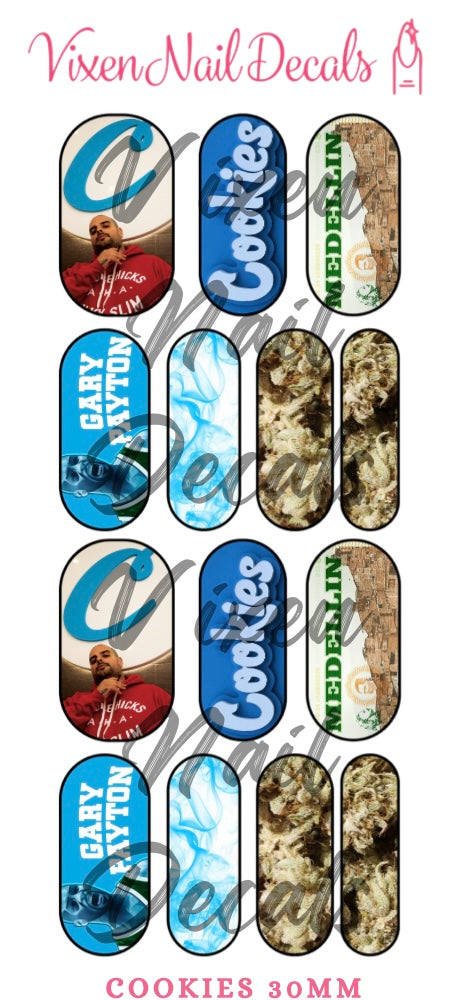 Cookie’s Waterslide Nail Decals - Nail Wraps - Nail Designs - Nail Art