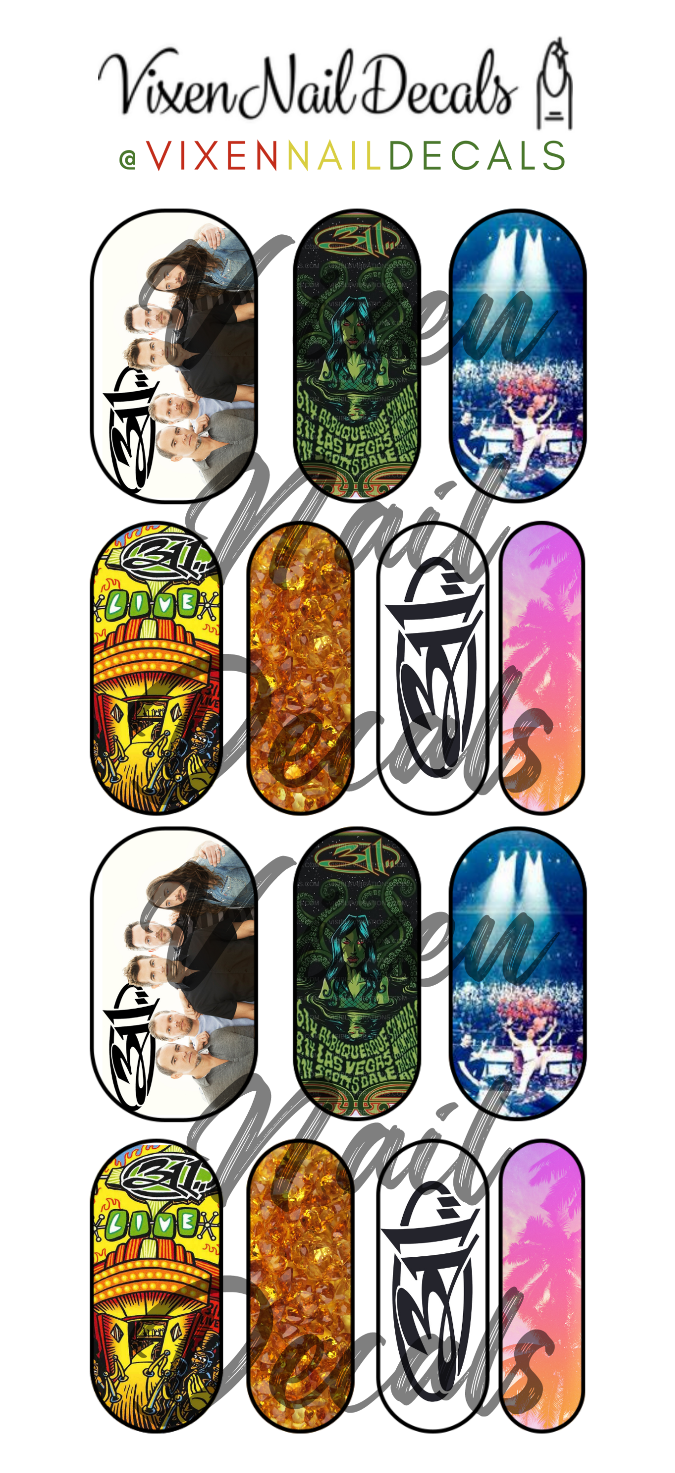 Amber Is The Color Waterslide Nail Decals - Nail Wraps - Nail Designs - Nail Art