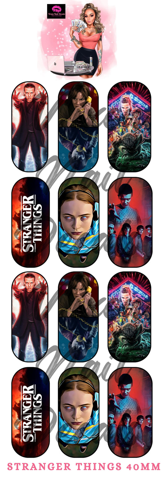Weird Things Waterslide Nail Decals - Nail Wraps - Nail Designs - Nail Art