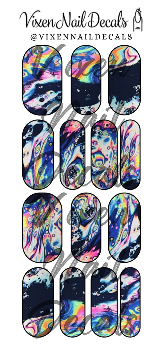 Acid Bath Wash Waterslide Nail Decals - Nail Wraps - Nail Designs - Nail Art
