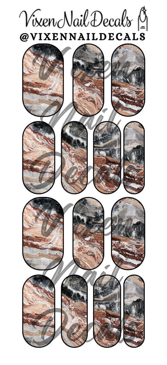 Marble Waterslide Nail Decals - Nail Wraps - Nail Designs - Nail Art
