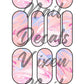 Pink & Blue Marble Waterslide Nail Decals - Nail Wraps - Nail Designs - Nail Art