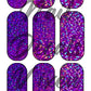 Purple Sparkles - Sequence Waterslide Nail Decals - Nail Wraps - Nail Designs - Nail Art
