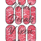 Red Lace - Valentine's Day Waterslide Nail Decals - Nail Wraps - Nail Designs - Nail Art