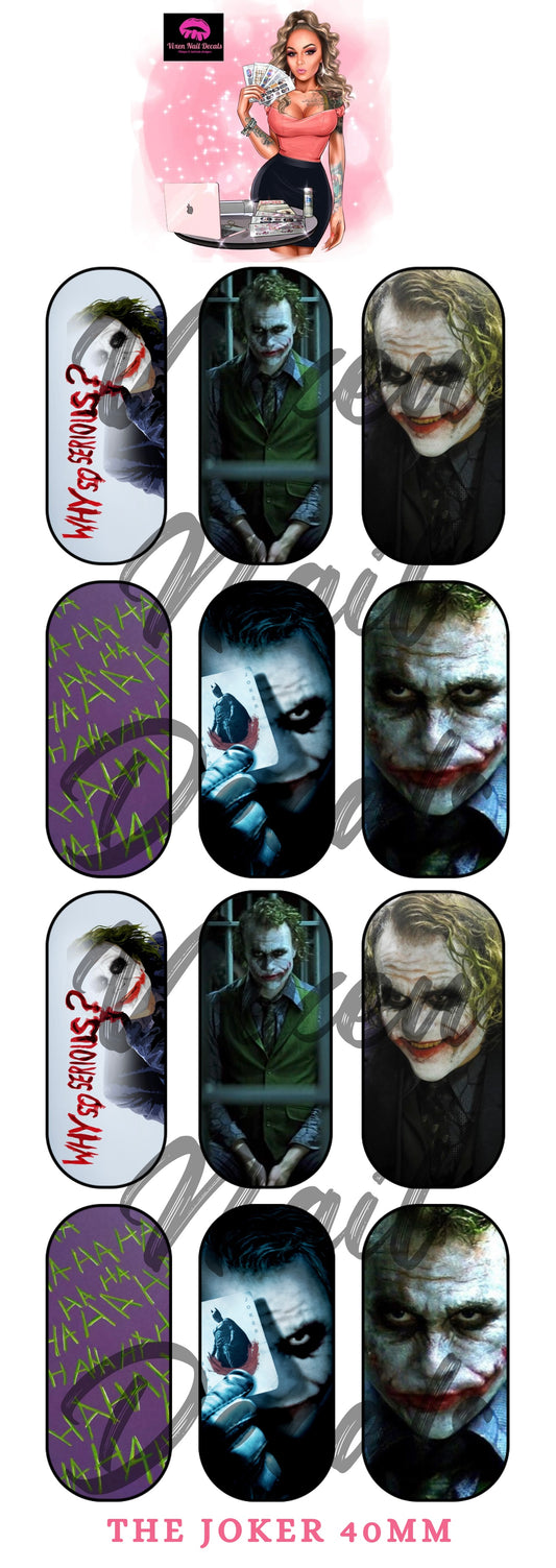 Joker - Why So Serious Waterslide Nail Decals - Nail Wraps - Nail Designs - Nail Art