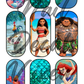Lil’ Mermaid- Tropical Princess Waterslide Nail Decals - Nail Wraps - Nail Designs - Nail Art