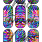 Neon Trippy Tropical Waterslide Nail Decals - Nail Wraps - Nail Designs - Nail Art