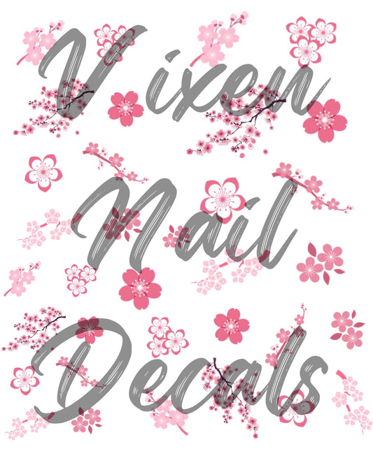 Cherry Blossom - Sakura Mini Waterslide Nail Decals - Nail Wraps - Nail Designs - Nail Art