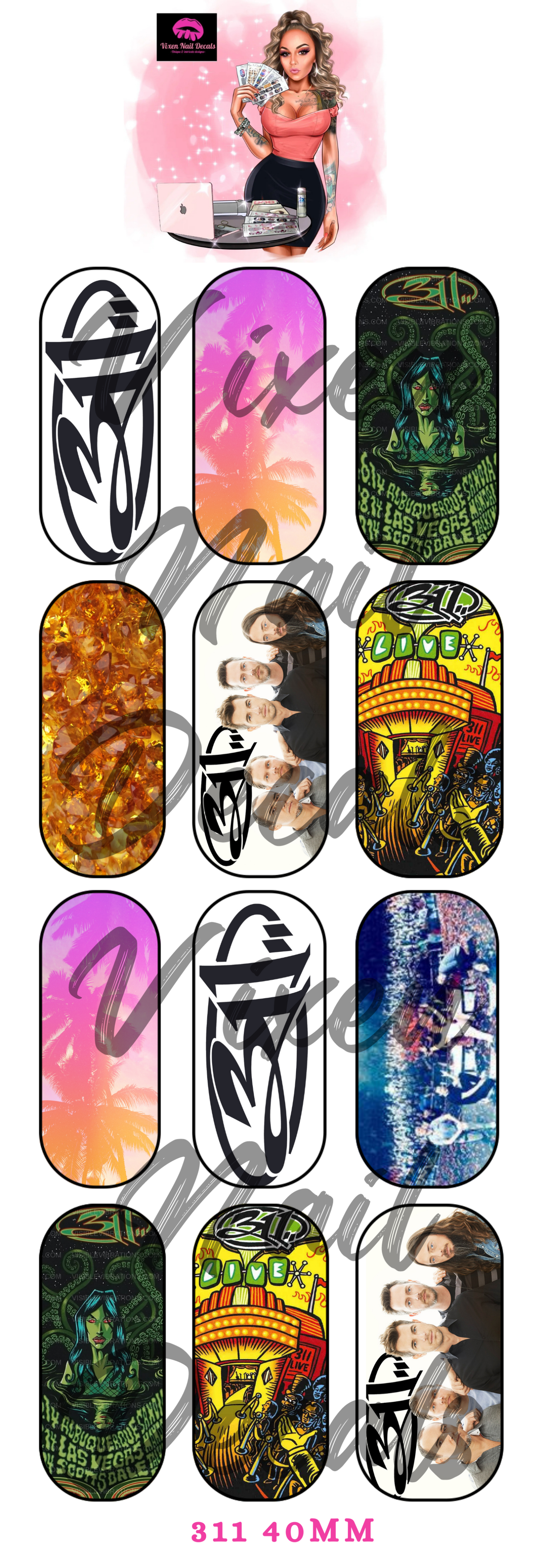 Amber Is The Color Waterslide Nail Decals - Nail Wraps - Nail Designs - Nail Art