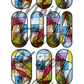 Stained Glass - Cathedral Waterslide Nail Decals - Nail Wraps - Nail Designs - Nail Art